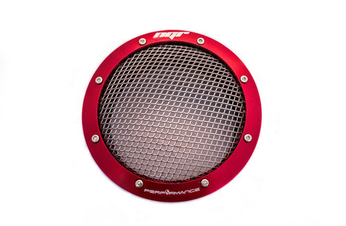 NGR Turbo Guard 3.5 Inch - Turbo Filter (Drag Edition) One-Piece - Red - Front View 