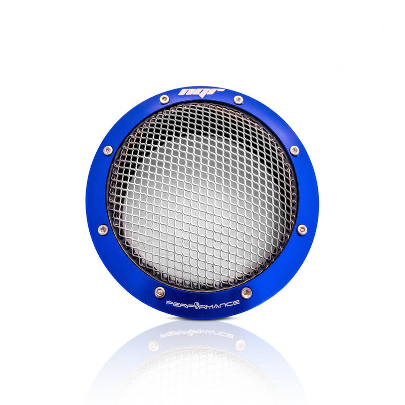 Load image into Gallery viewer, NGR Turbo Guard 3&quot; - Turbo Filter (Drag Edition) One-Piece - Blue - Front View

