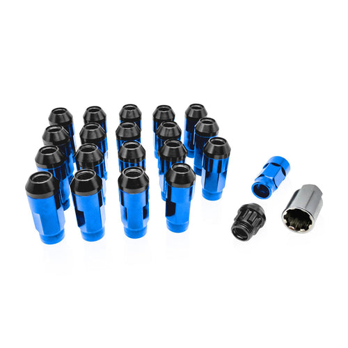 NGR Dual Lug Nuts (Stainless Steel and Aluminum Dual Design) Set of 20 in Stunning Blue